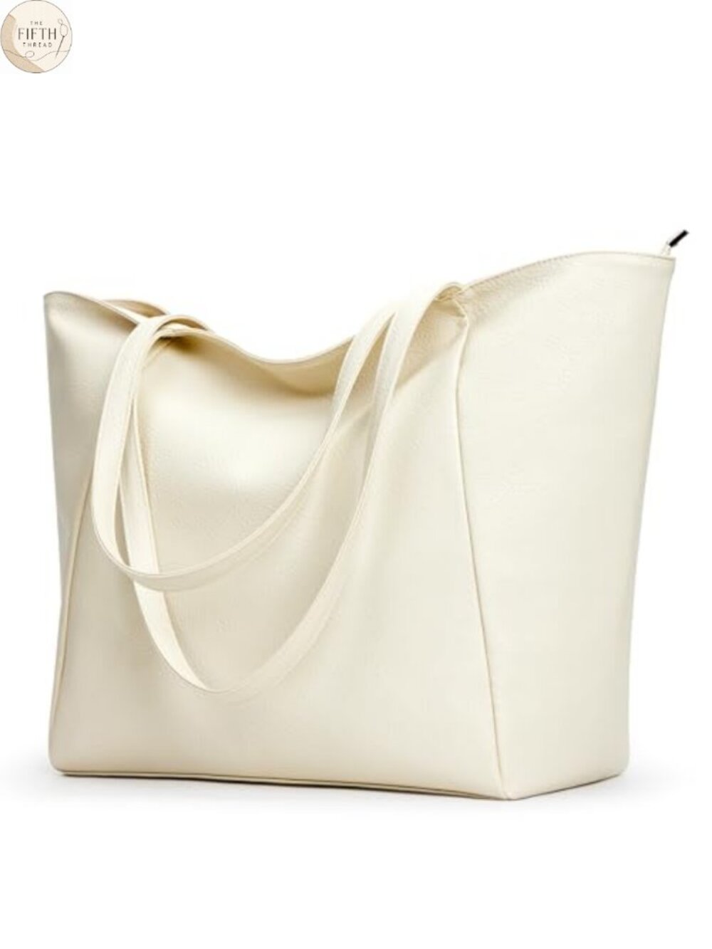 KALIDI Large Tote Bag Vegan Leather 23L Casual Zipper Weekender